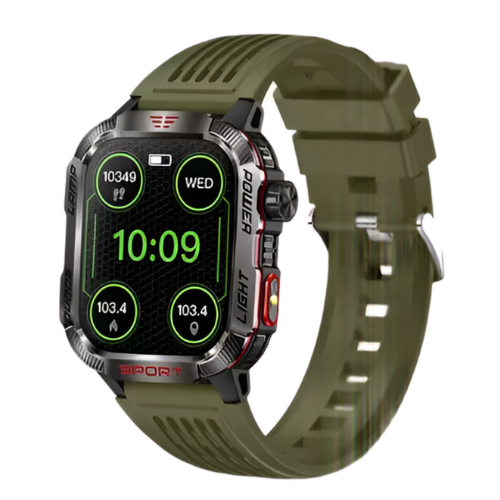 SMARTWATCH MILITAR COM LANTERNA E IA